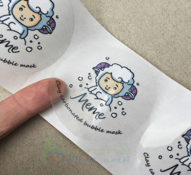 廣州12年工廠直銷 透明不干膠覆膜 透明logo貼紙  圓形標(biāo)貼  PVC不干膠標(biāo)簽定制
